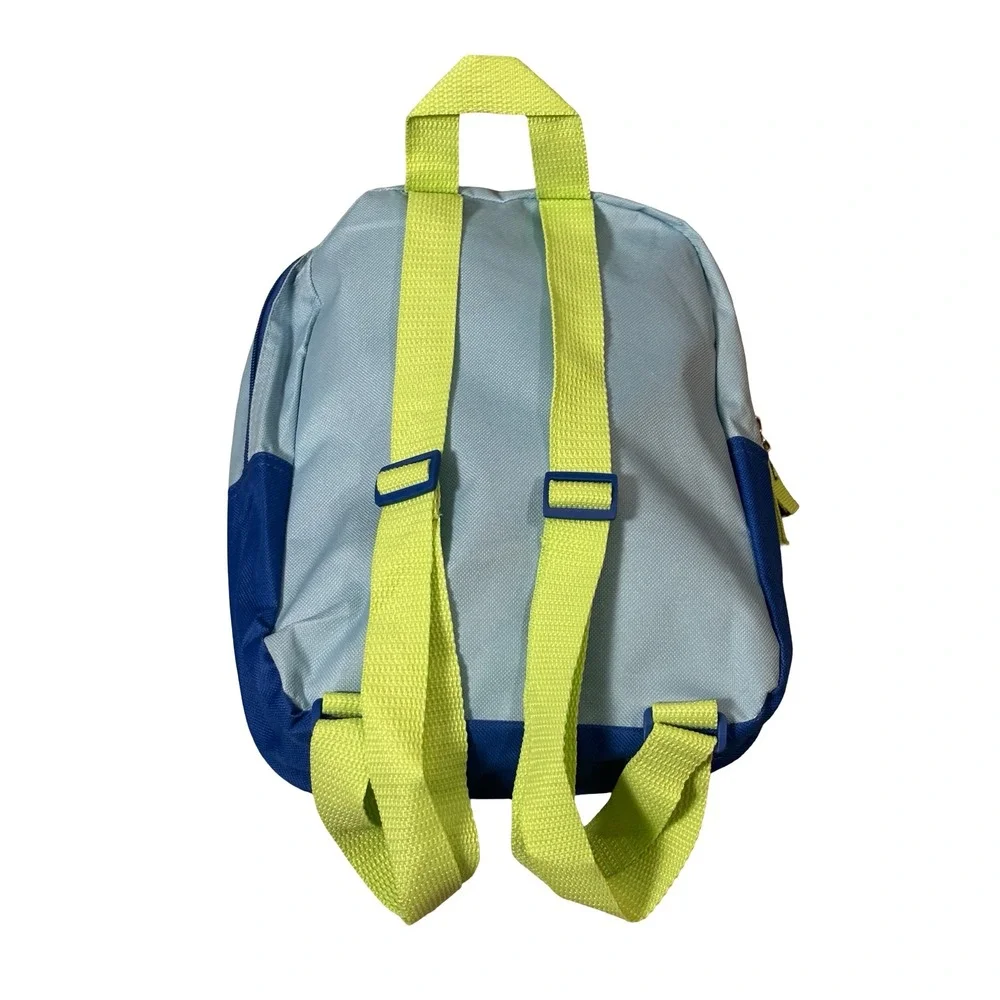 Bluey Mini Backpack Toddler Kids Blue Lime Green Polyester School Bag 11in